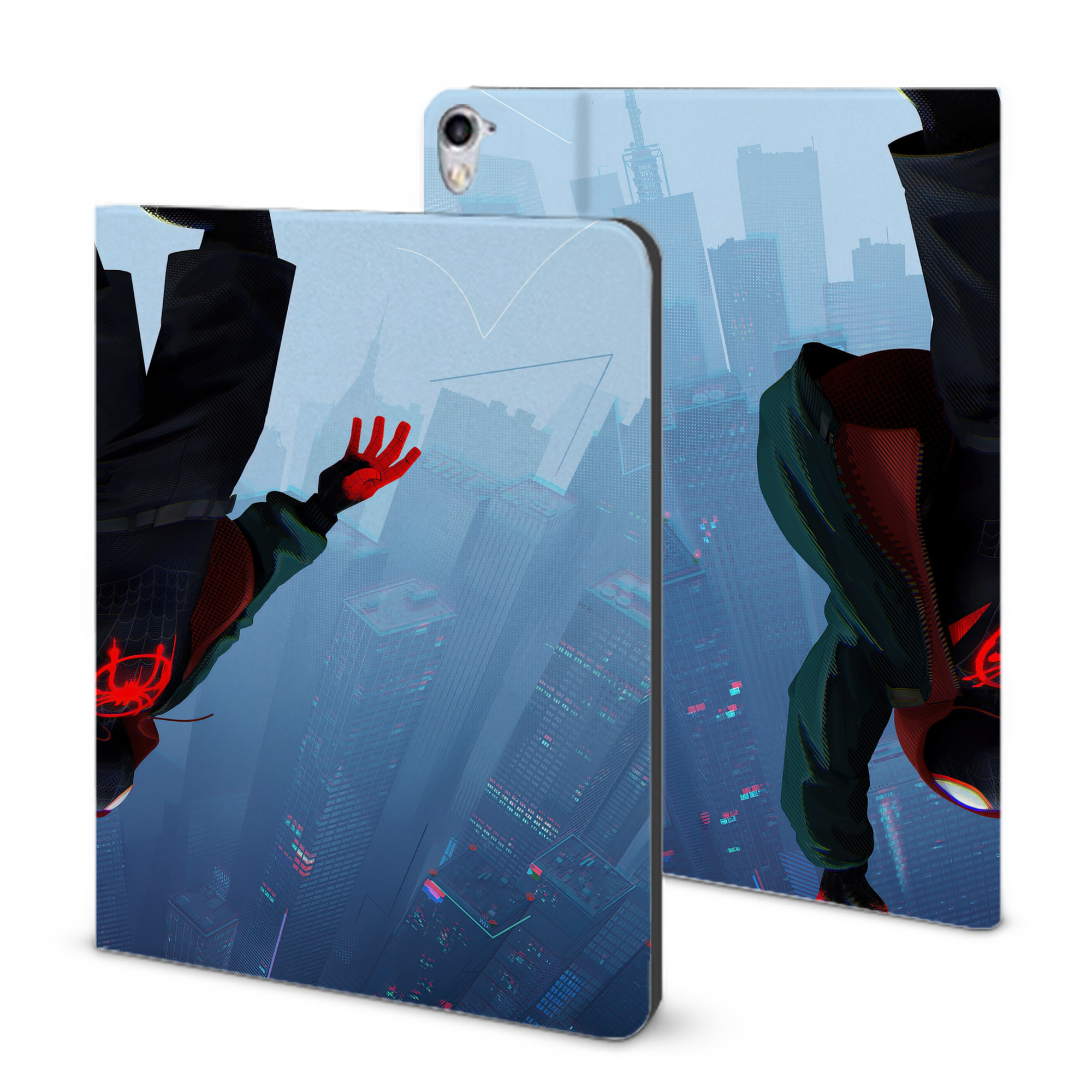 （画像用） Spider Man スパイダーマン IPad ケース ブック型 PUレザー TPU 耐衝撃 軽量 薄型 ペン収納なし 全面保護 IPad 各モデル対応